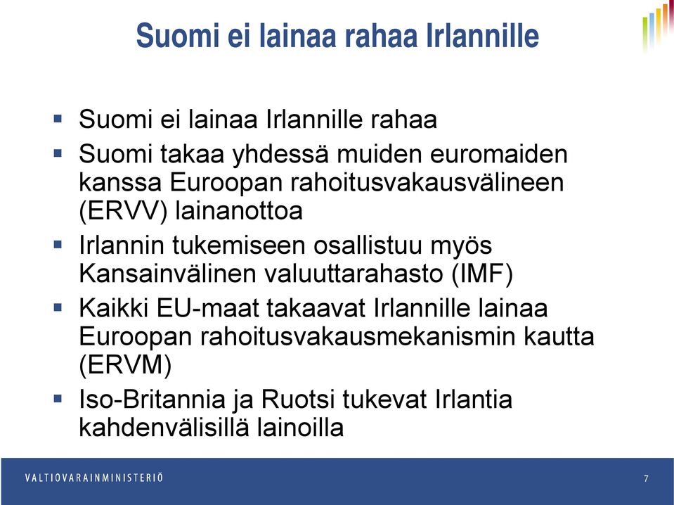 osallistuu myös Kansainvälinen valuuttarahasto (IMF) Kaikki EU-maat takaavat Irlannille lainaa