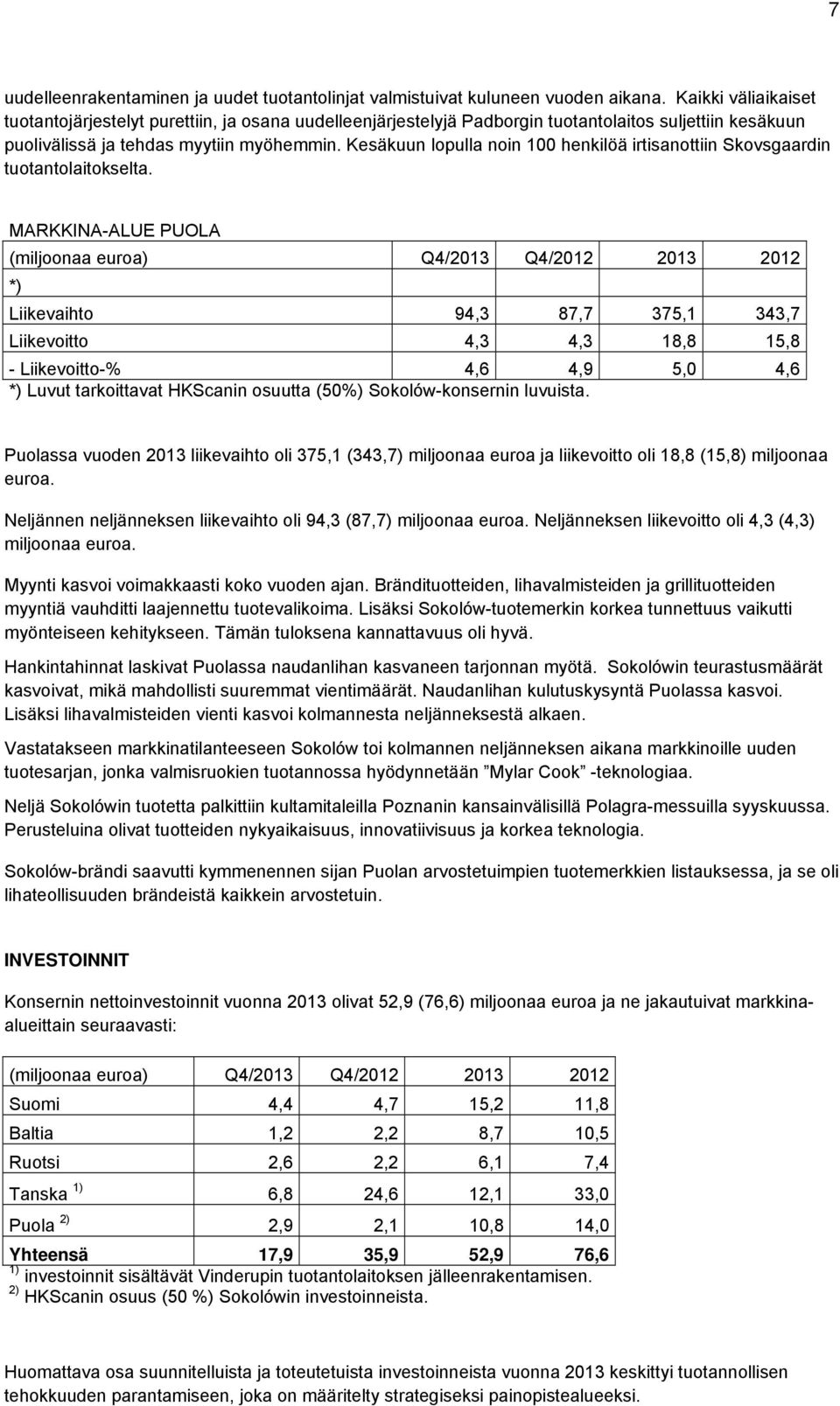 Kesäkuun lopulla noin 100 henkilöä irtisanottiin Skovsgaardin tuotantolaitokselta.