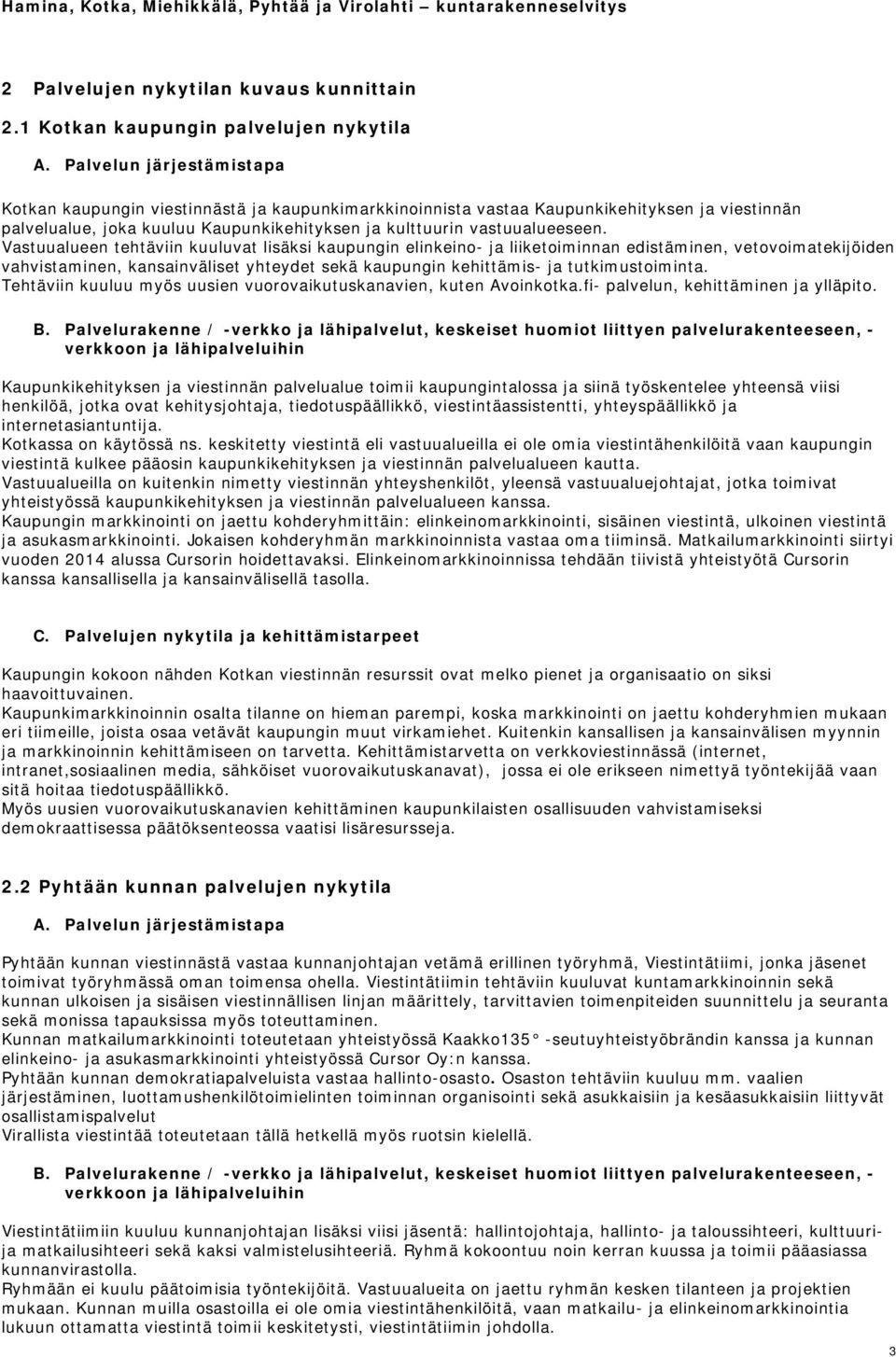 vastuualueeseen.
