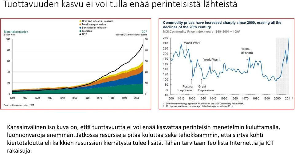 Jatkossa resursseja pitää kuluttaa sekä tehokkaammin, että siirtyä kohti kiertotaloutta eli