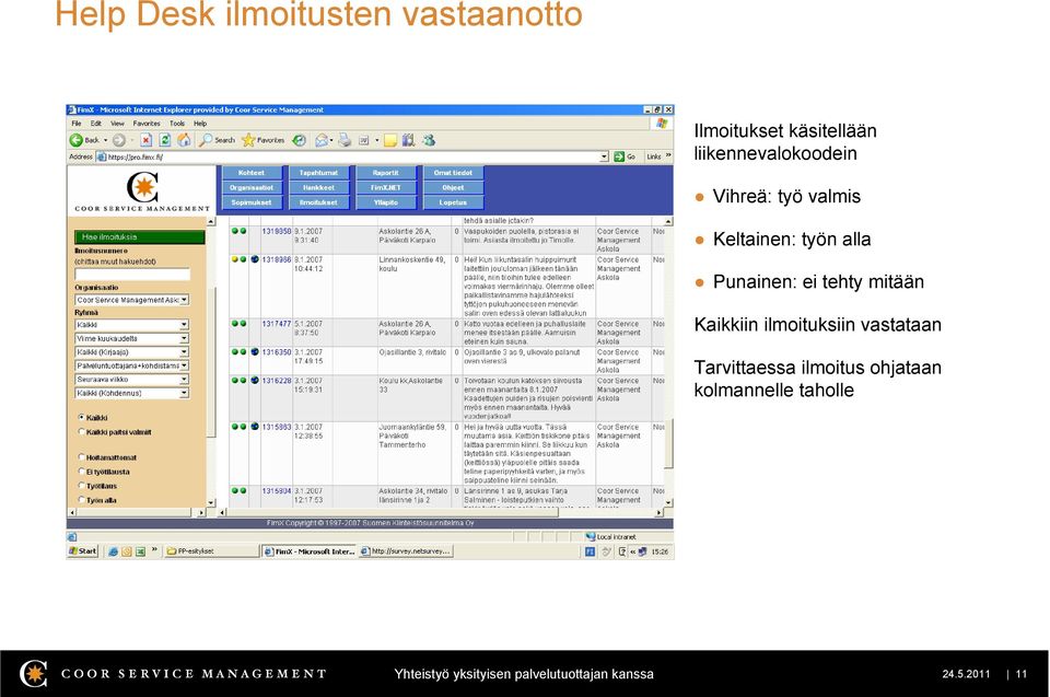 ei tehty mitään Kaikkiin ilmoituksiin vastataan Tarvittaessa ilmoitus