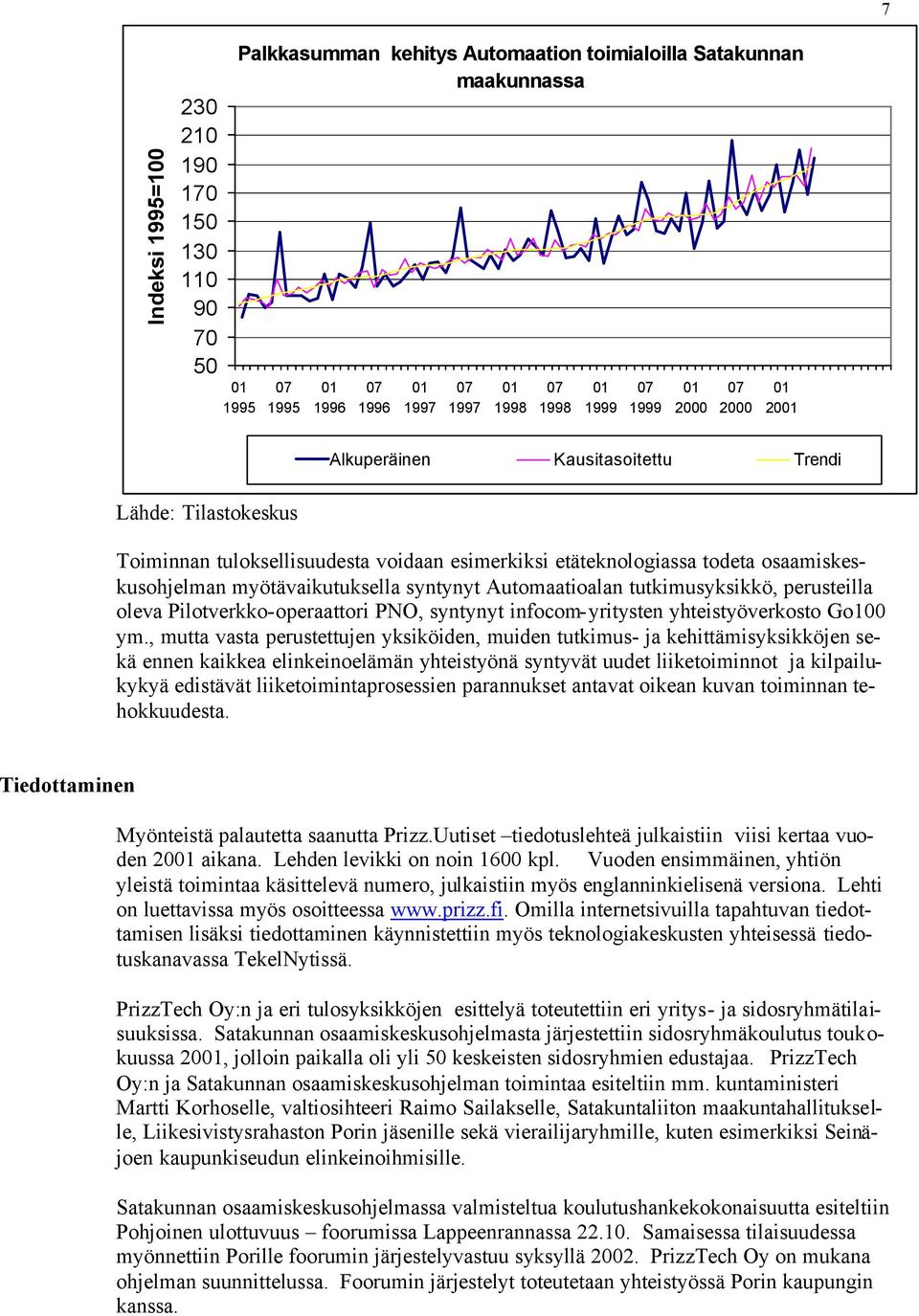 tutkimusyksikkö, perusteilla oleva Pilotverkko-operaattori PNO, syntynyt infocom-yritysten yhteistyöverkosto Go100 ym.