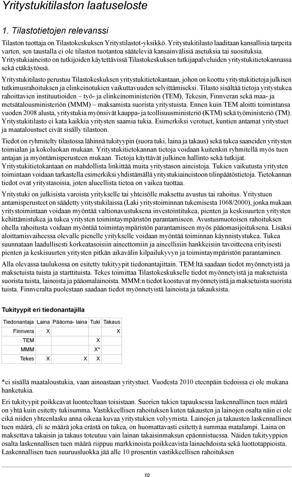 Yritystukiaineisto on tutkijoiden käytettävissä Tilastokeskuksen tutkijapalveluiden yritystukitietokannassa sekä etäkäytössä.