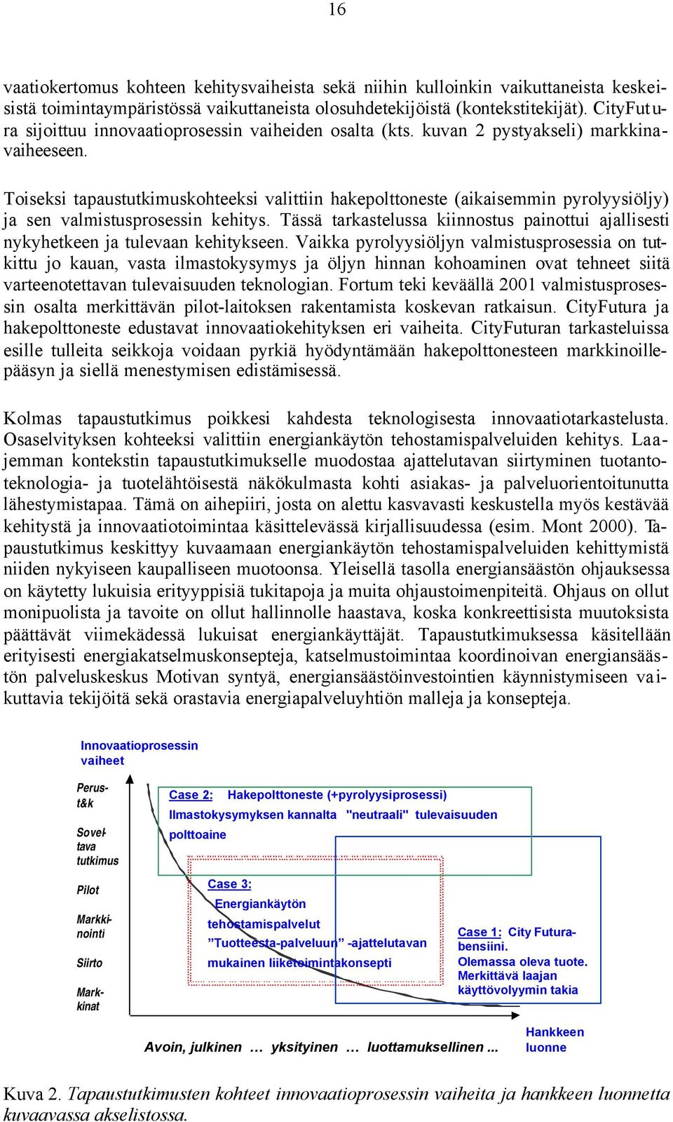 Toiseksi tapaustutkimuskohteeksi valittiin hakepolttoneste (aikaisemmin pyrolyysiöljy) ja sen valmistusprosessin kehitys.