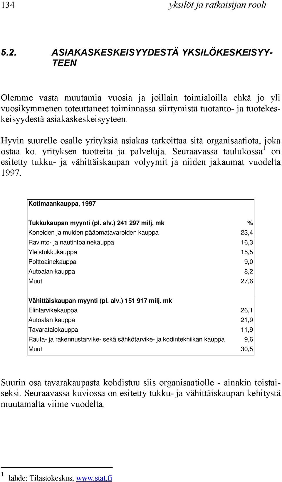 asiakaskeskeisyyteen. Hyvin suurelle osalle yrityksiä asiakas tarkoittaa sitä organisaatiota, joka ostaa ko. yrityksen tuotteita ja palveluja.