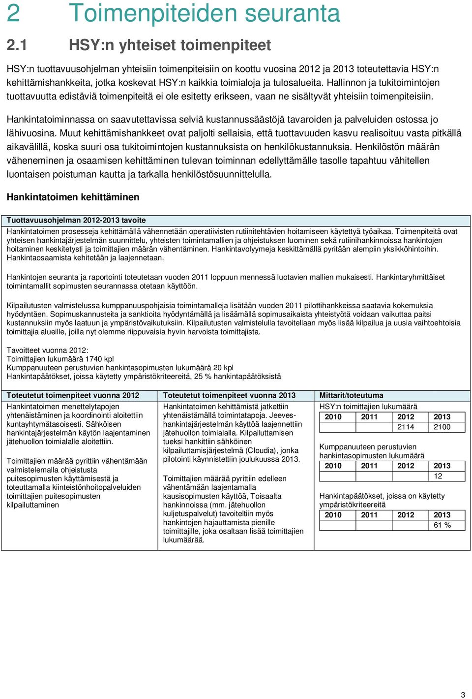 tulosalueita. Hallinnon ja tukitoimintojen tuottavuutta edistäviä toimenpiteitä ei ole esitetty erikseen, vaan ne sisältyvät yhteisiin toimenpiteisiin.