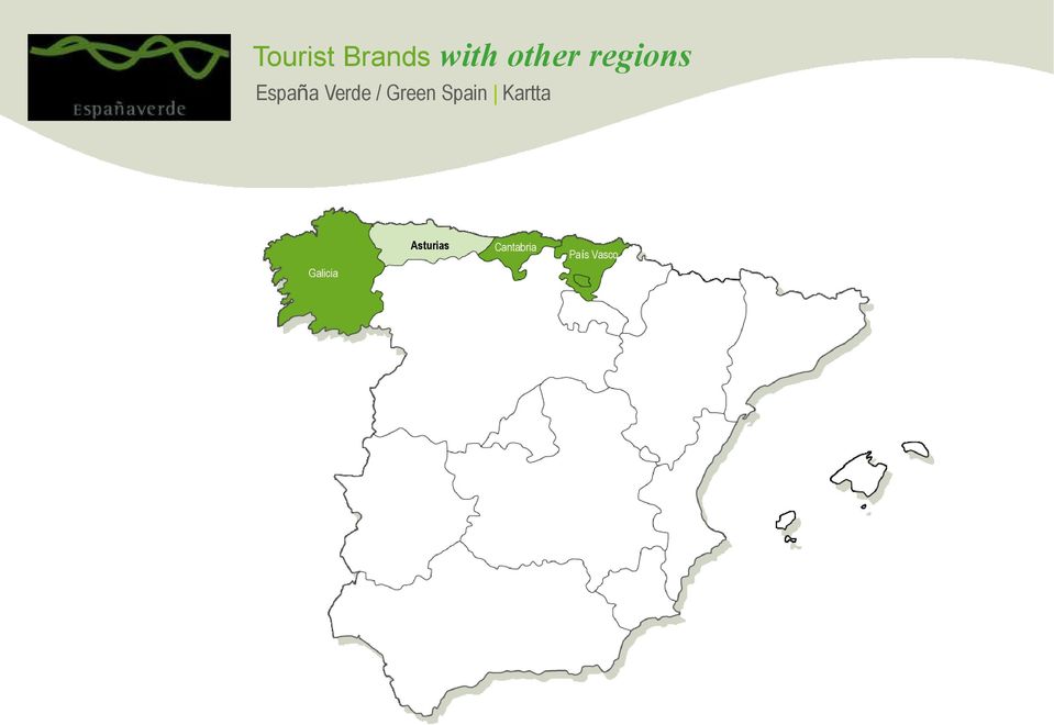 Green Spain Kartta Galicia