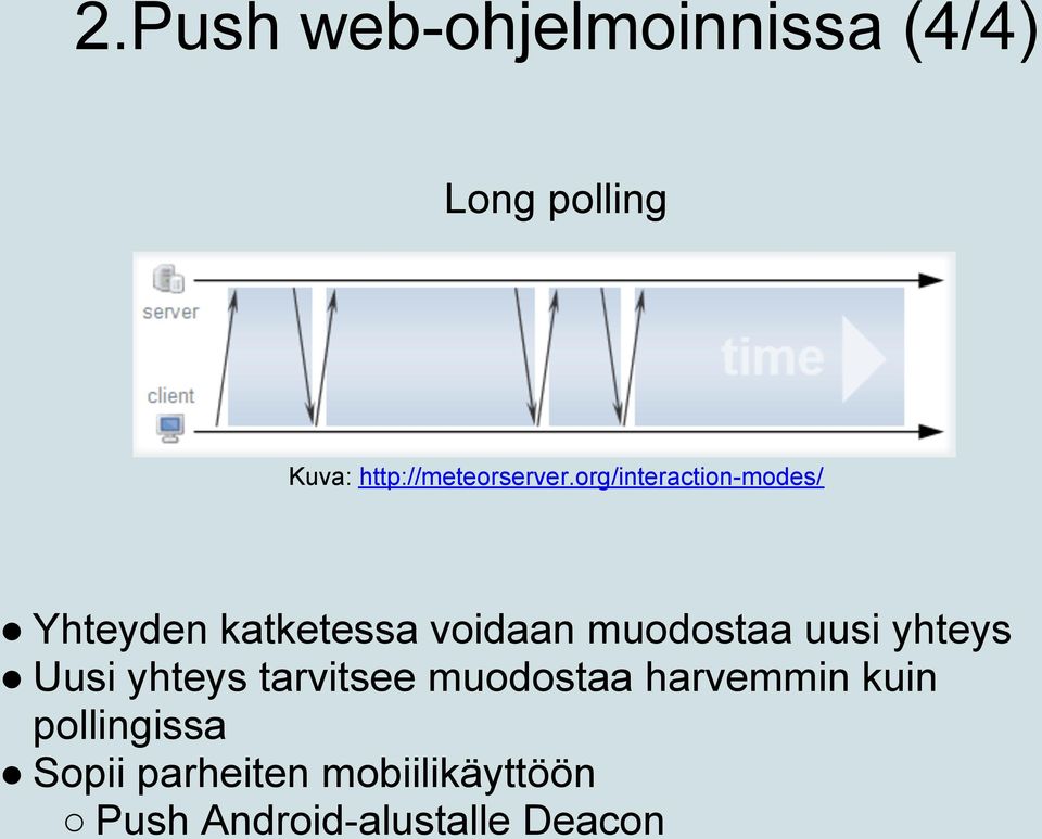 org/interaction-modes/ Yhteyden katketessa voidaan muodostaa uusi