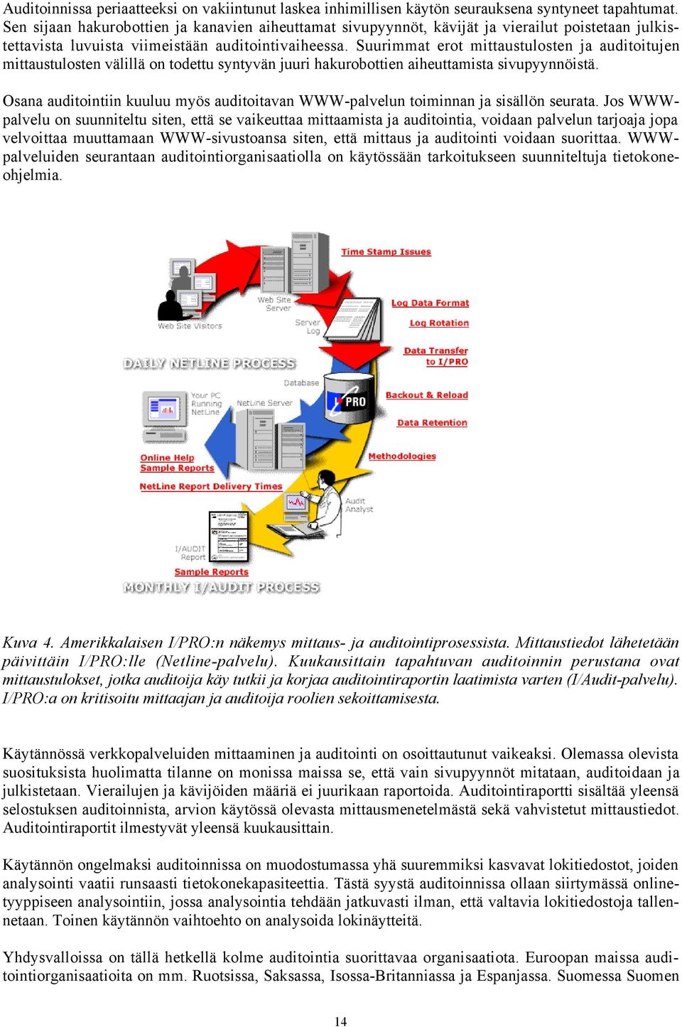 Suurimmat erot mittaustulosten ja auditoitujen mittaustulosten všlillš on todettu syntyvšn juuri hakurobottien aiheuttamista sivupyynnšistš.