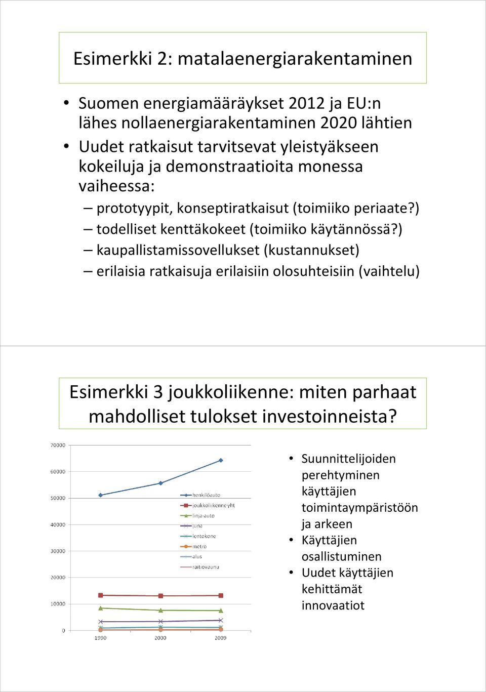 ) todelliset kenttäkokeet (toimiiko käytännössä?