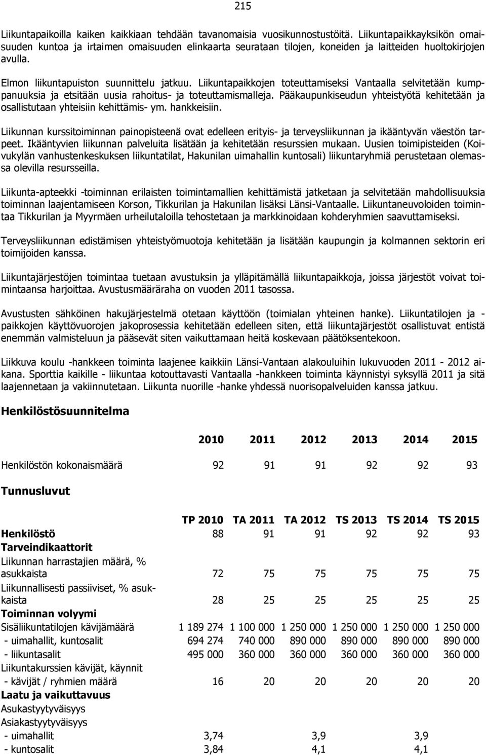 Liikuntapaikkojen toteuttamiseksi Vantaalla selvitetään kumppanuuksia ja etsitään uusia rahoitus- ja toteuttamismalleja.