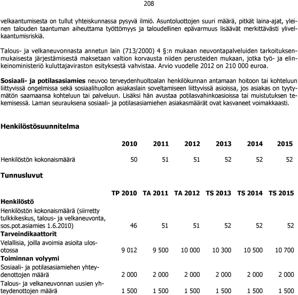 Talous- ja velkaneuvonnasta annetun lain (713/2000) 4 :n mukaan neuvontapalveluiden tarkoituksenmukaisesta järjestämisestä maksetaan valtion korvausta niiden perusteiden mukaan, jotka työ- ja