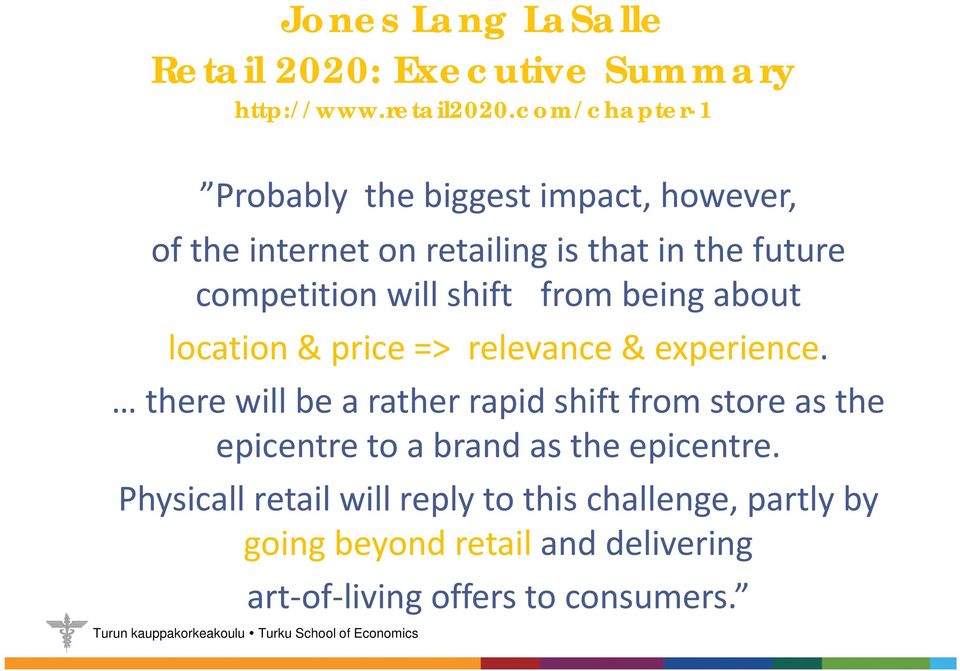 shift from being about location & price => relevance & experience.