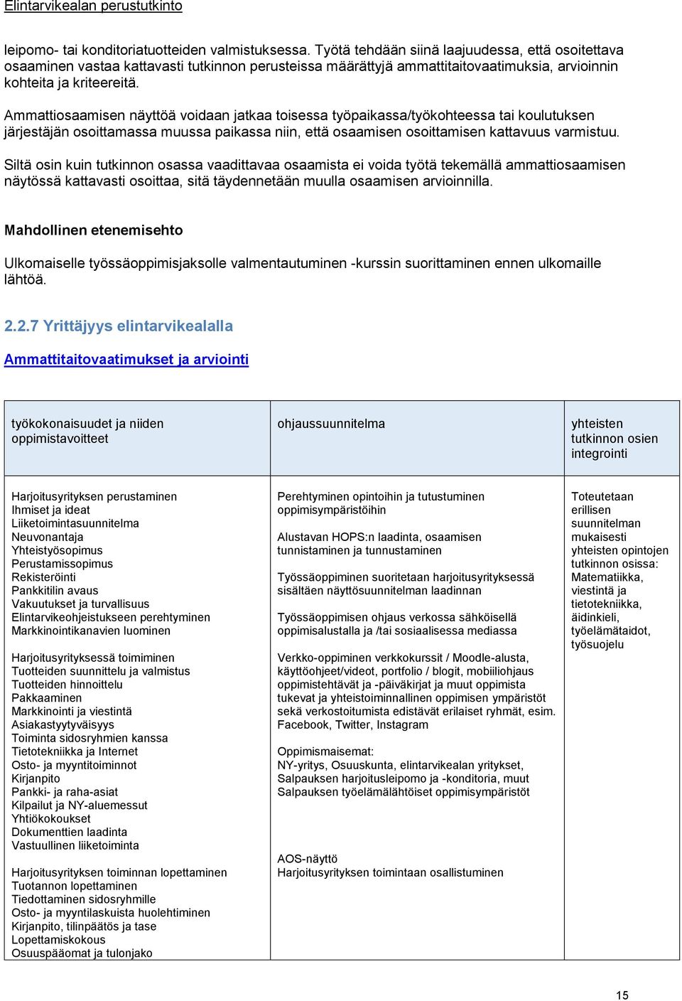 Ammattiosaamisen näyttöä voidaan jatkaa toisessa työpaikassa/työkohteessa tai koulutuksen järjestäjän osoittamassa muussa paikassa niin, että osaamisen osoittamisen kattavuus varmistuu.