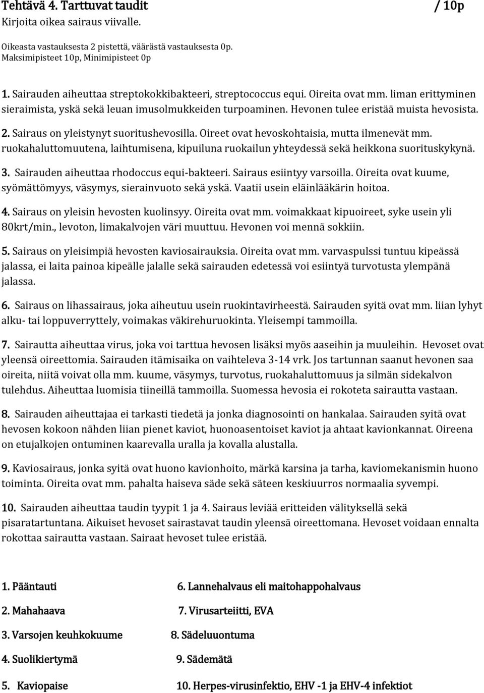 Sairaus on yleistynyt suoritushevosilla. Oireet ovat hevoskohtaisia, mutta ilmenevät mm. ruokahaluttomuutena, laihtumisena, kipuiluna ruokailun yhteydessä sekä heikkona suorituskykynä. 3.