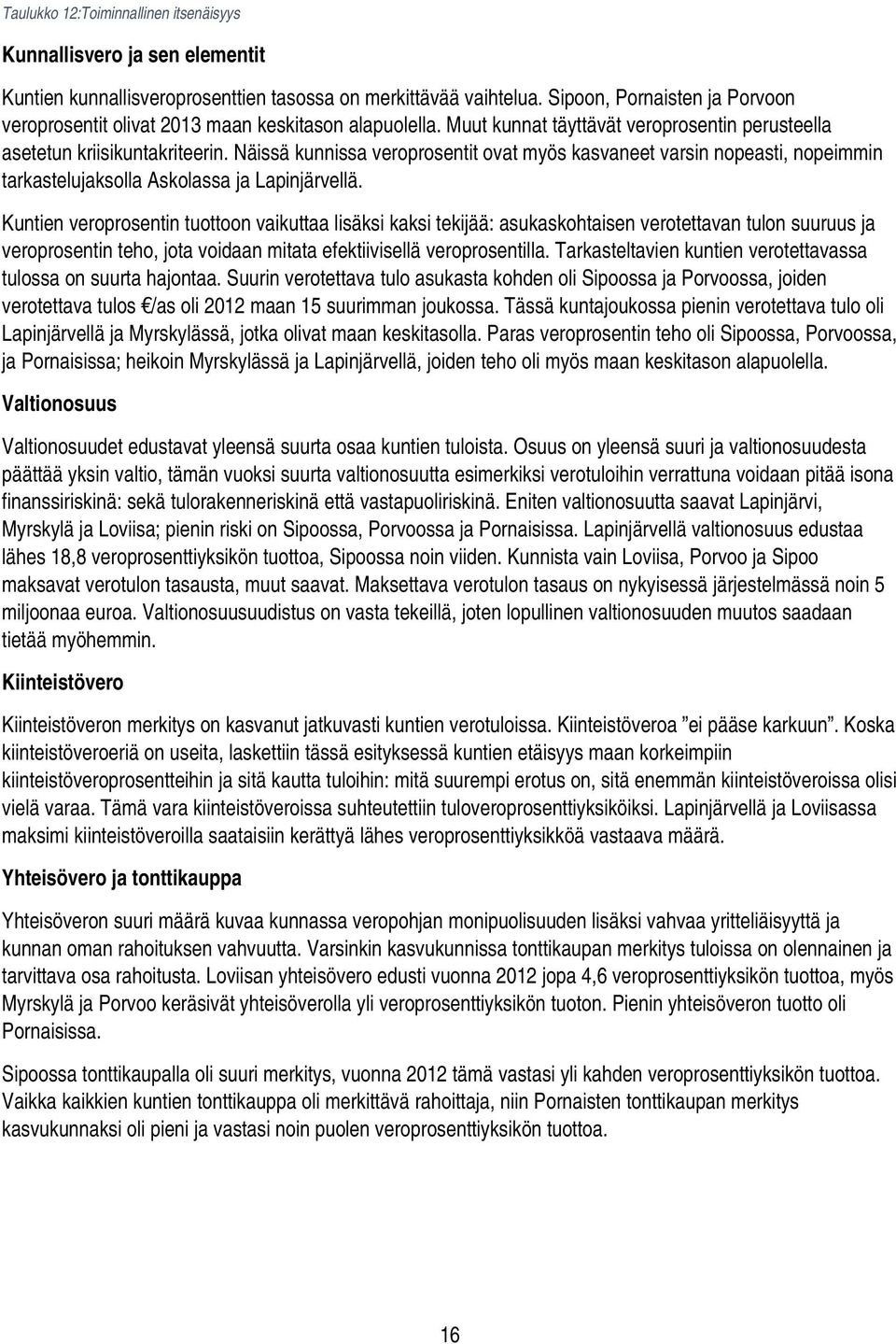 Näissä kunnissa veroprosentit ovat myös kasvaneet varsin nopeasti, nopeimmin tarkastelujaksolla Askolassa ja Lapinjärvellä.