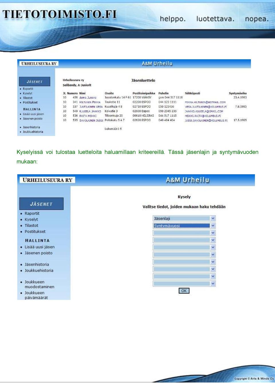 kriteereillä.