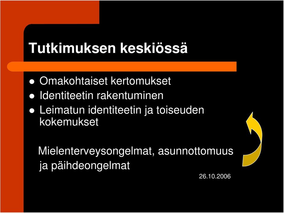 Leimatun identiteetin ja toiseuden kokemukset