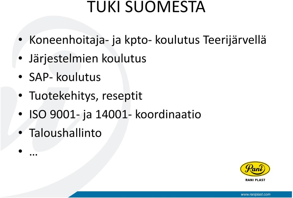 koulutus SAP koulutus Tuotekehitys,