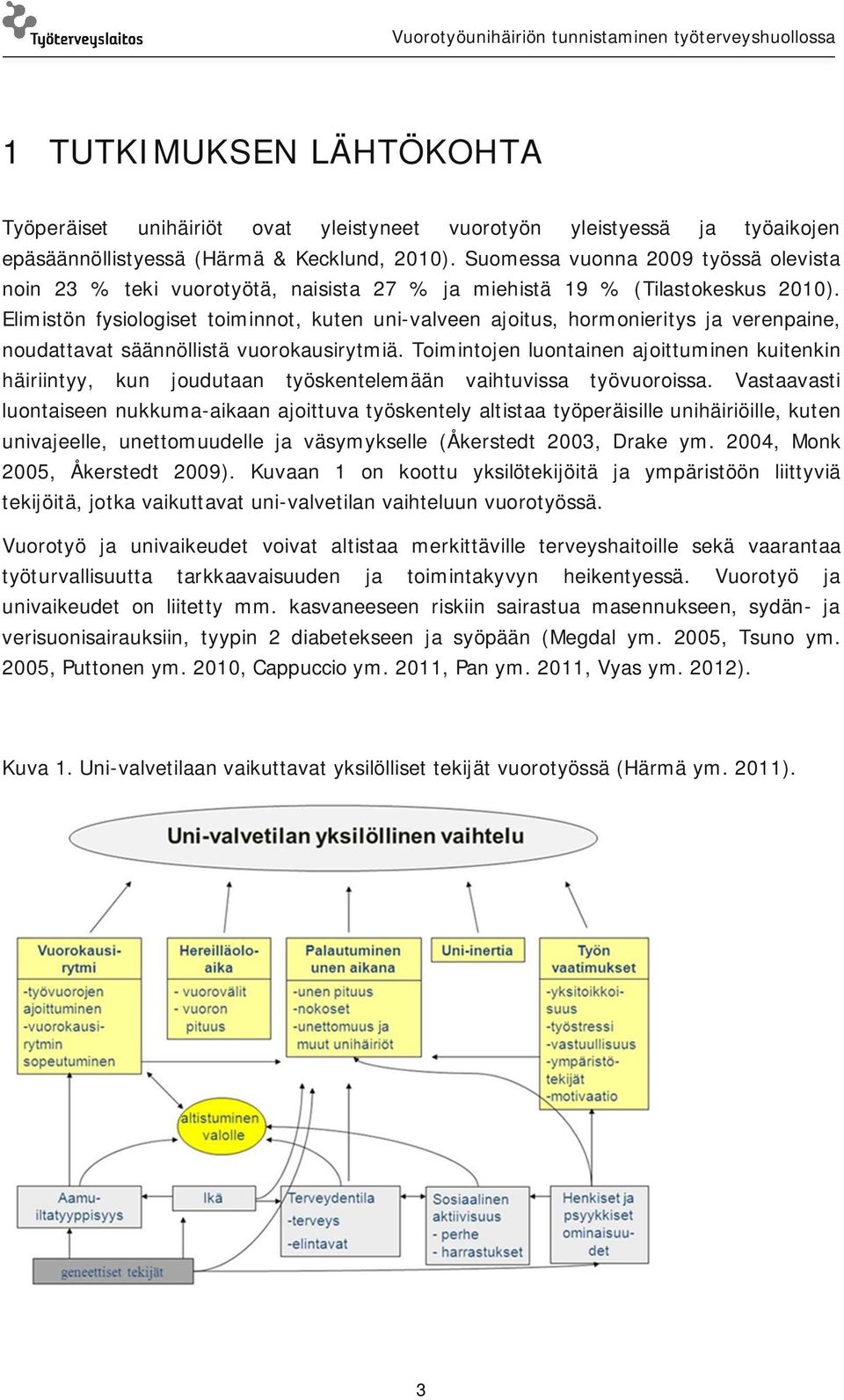 Elimistön fysiologiset toiminnot, kuten uni-valveen ajoitus, hormonieritys ja verenpaine, noudattavat säännöllistä vuorokausirytmiä.