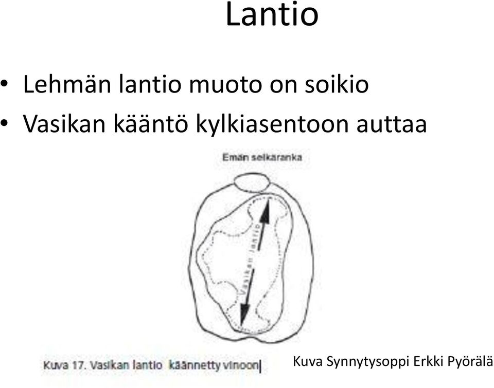 kääntö kylkiasentoon