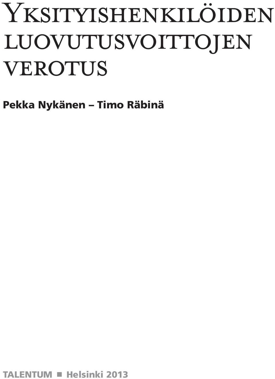 verotus Pekka Nykänen