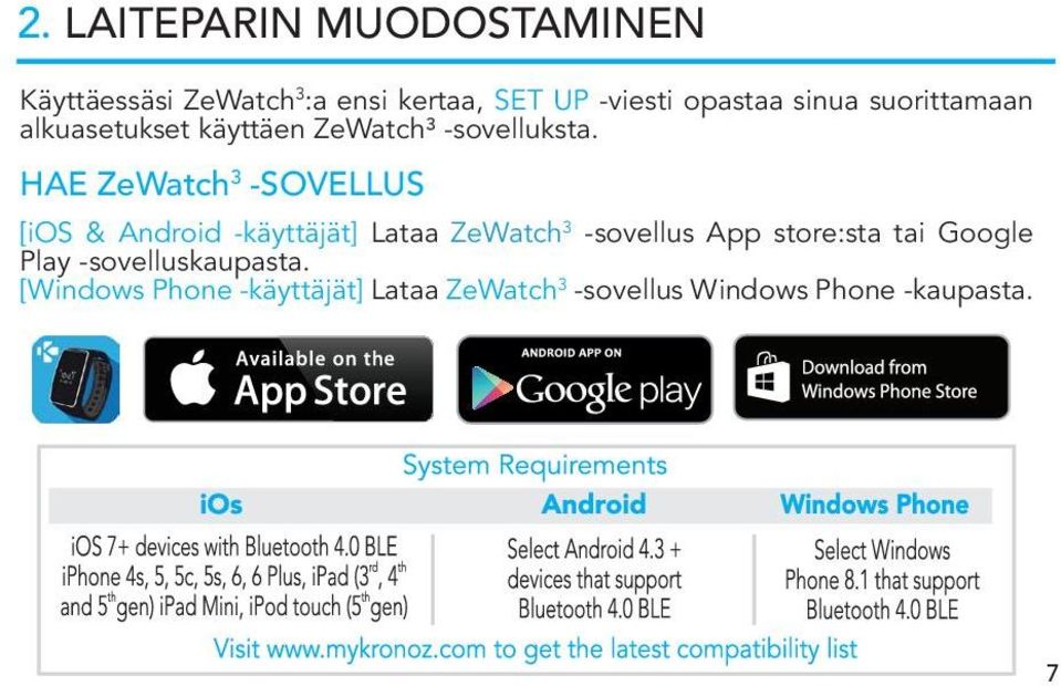 HAE ZeWatch 3 -SOVELLUS [OS & Androd -käyttäjät] Lataa ZeWatch 3 -sovellus App