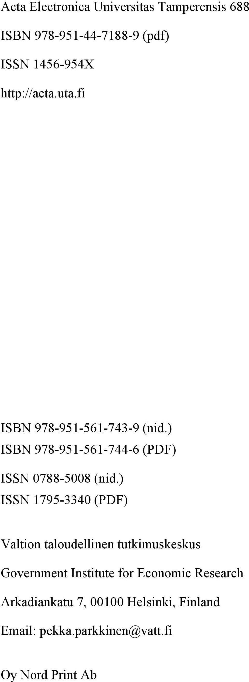 ) ISBN 978-951-561-744-6 (PDF) ISSN 0788-5008 (nid.