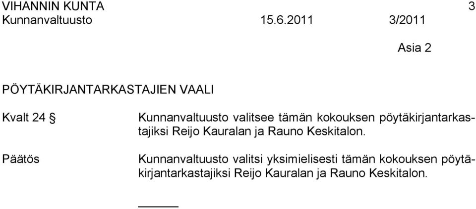 Reijo Kauralan ja Rauno Keskitalon.