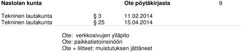 verkkosivujen ylläpito Ote: