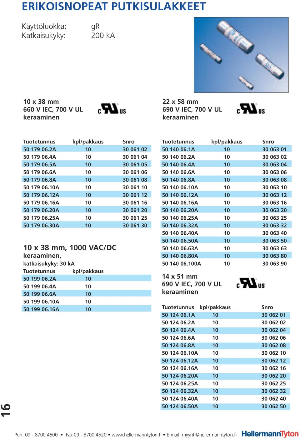 6A 10 30 061 06 50 140 06.6A 10 30 063 06 50 179 06.8A 10 30 061 08 50 140 06.8A 10 30 063 08 50 179 06.10A 10 30 061 10 50 140 06.10A 10 30 063 10 50 179 06.12A 10 30 061 12 50 140 06.