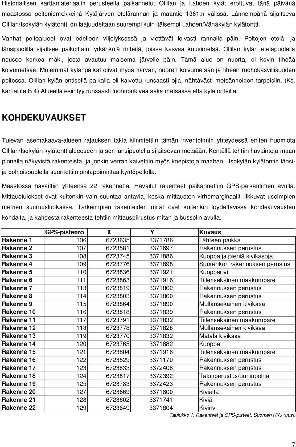 Vanhat peltoalueet ovat edelleen viljelyksessä ja viettävät loivasti rannalle päin. Peltojen etelä- ja länsipuolilla sijaitsee paikoittain jyrkähköjä rinteitä, joissa kasvaa kuusimetsä.