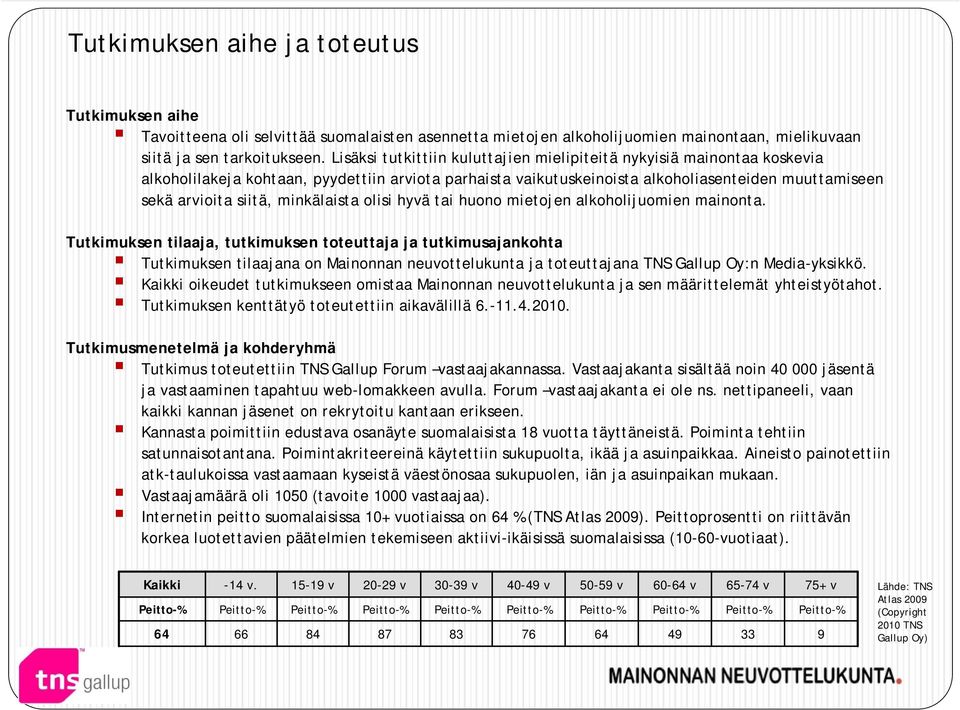 minkälaista olisi hyvä tai huono mietojen alkoholijuomien mainonta.