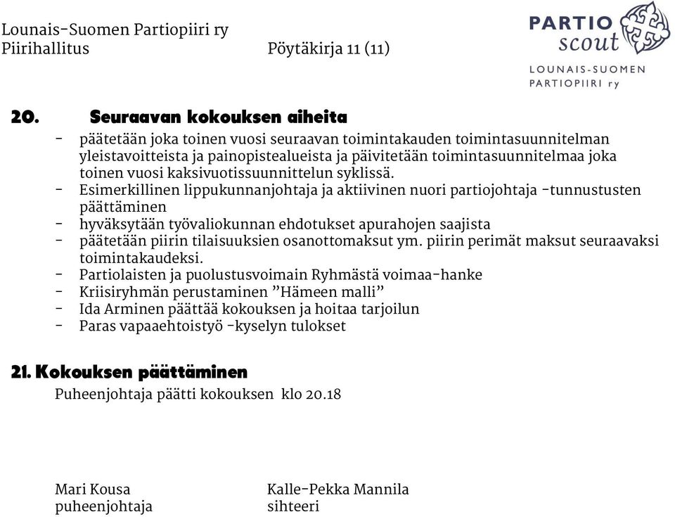 kaksivuotissuunnittelun syklissä.