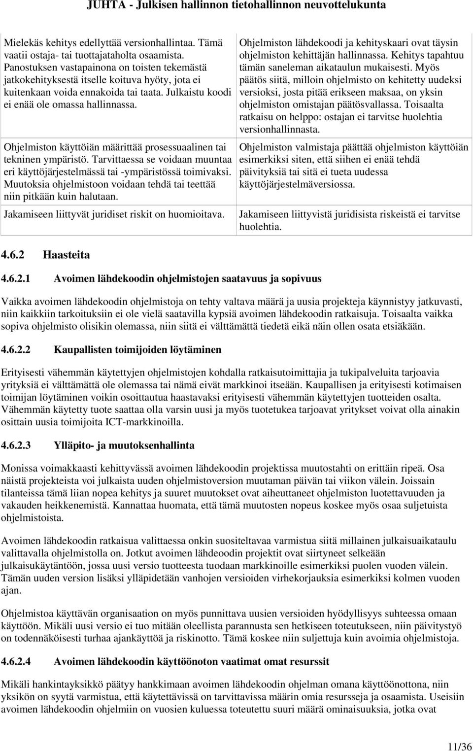 Ohjelmiston käyttöiän määrittää prosessuaalinen tai tekninen ympäristö. Tarvittaessa se voidaan muuntaa eri käyttöjärjestelmässä tai -ympäristössä toimivaksi.