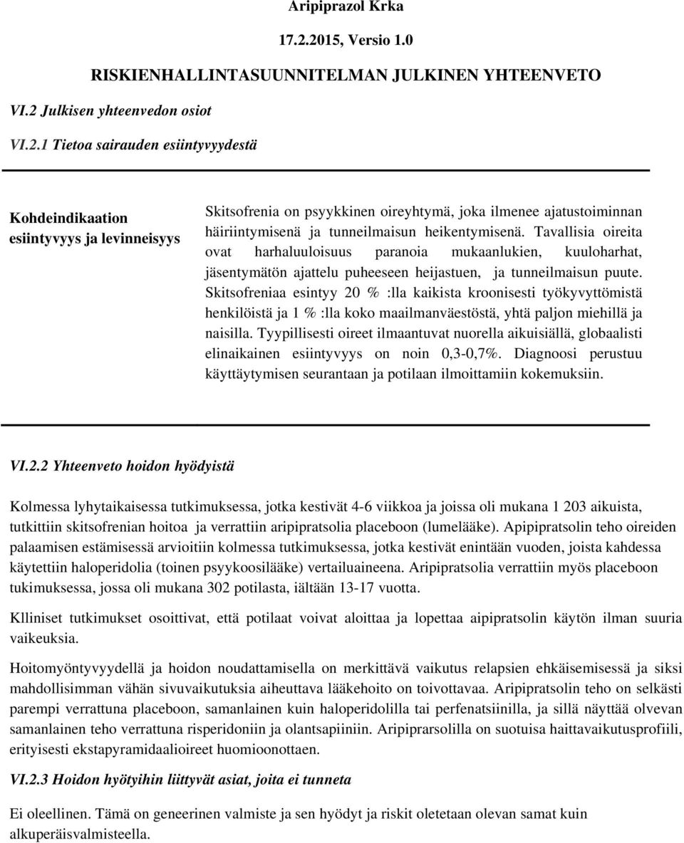 Tavallisia oireita ovat harhaluuloisuus paranoia mukaanlukien, kuuloharhat, jäsentymätön ajattelu puheeseen heijastuen, ja tunneilmaisun puute.