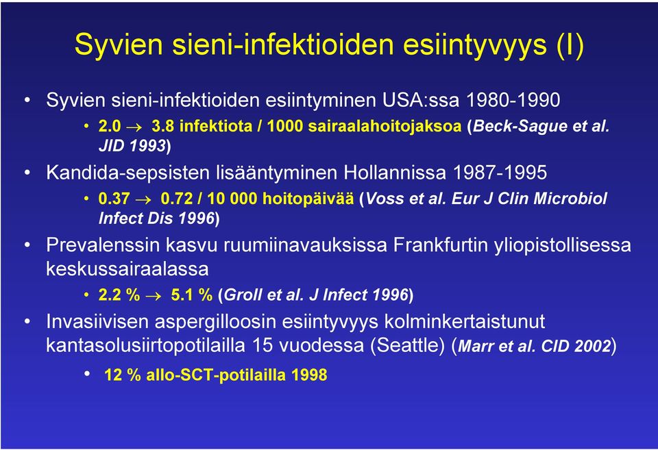 72 / 10 000 hoitopäivää (Voss et al.