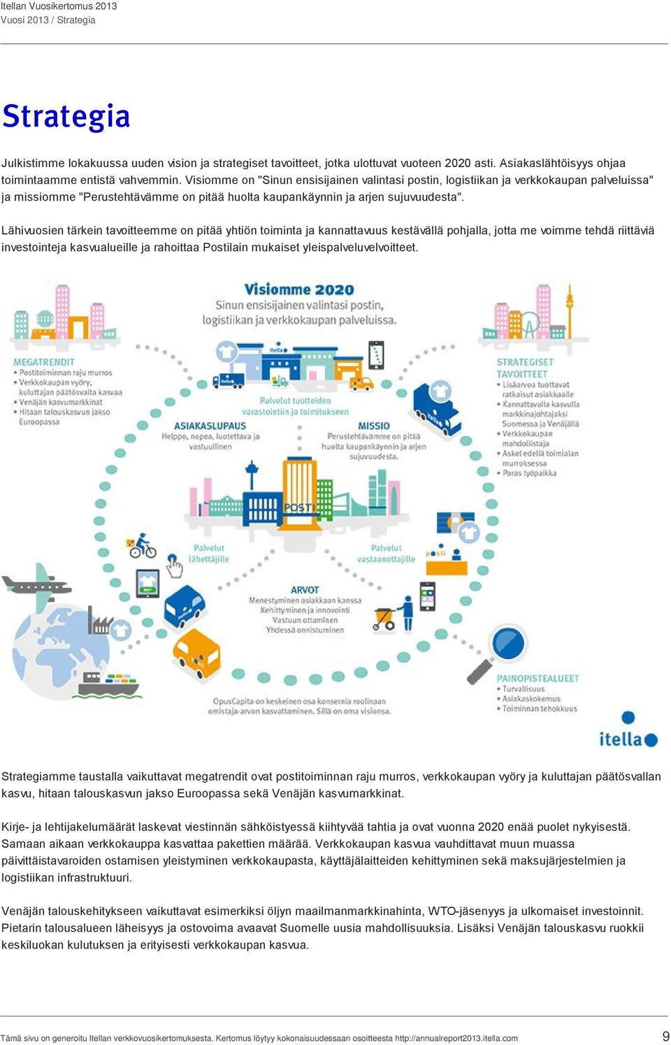 Lähivuosien tärkein tavoitteemme on pitää yhtiön toiminta ja kannattavuus kestävällä pohjalla, jotta me voimme tehdä riittäviä investointeja kasvualueille ja rahoittaa Postilain mukaiset