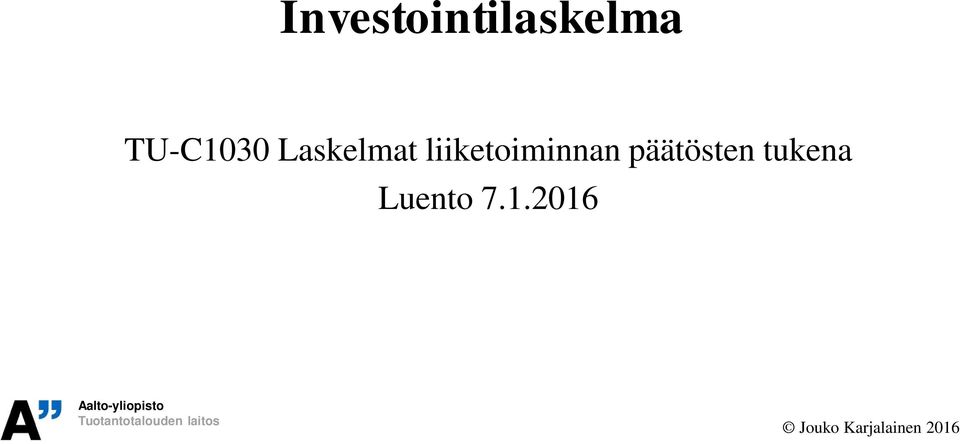 liiketoiminnan