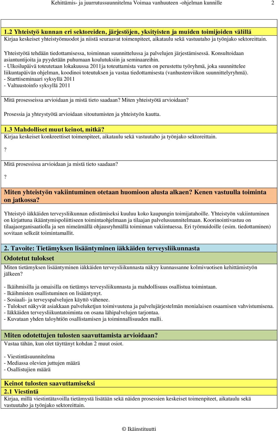 tehdään tiedottamisessa, toiminnan suunnittelussa ja palvelujen järjestämisessä. Konsultoidaan asiantuntijoita ja pyydetään puhumaan koulutuksiin ja seminaareihin.