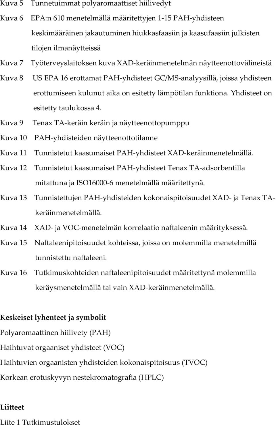 esitetty lämpötilan funktiona. Yhdisteet on esitetty taulukossa 4.