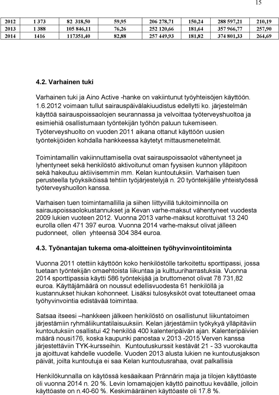 järjestelmän käyttöä sairauspoissaolojen seurannassa ja velvoittaa työterveyshuoltoa ja esimiehiä osallistumaan työntekijän työhön paluun tukemiseen.