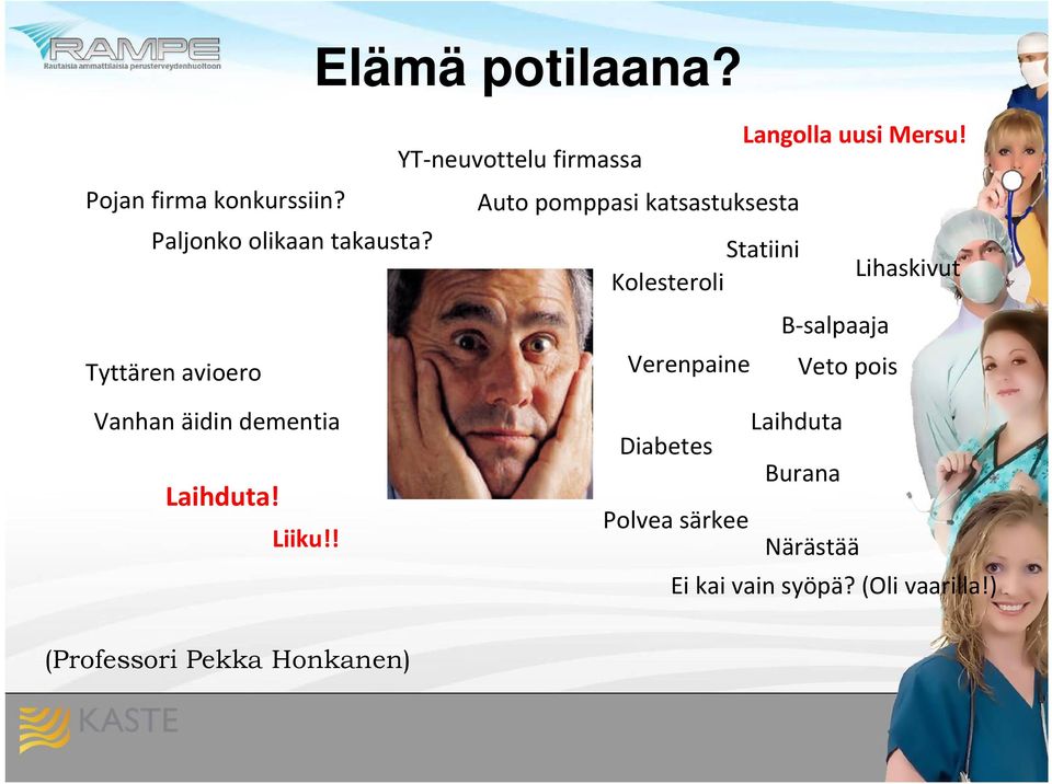 Statiini Lihaskivut Kolesteroli Tyttären avioero Elämä potilaana?