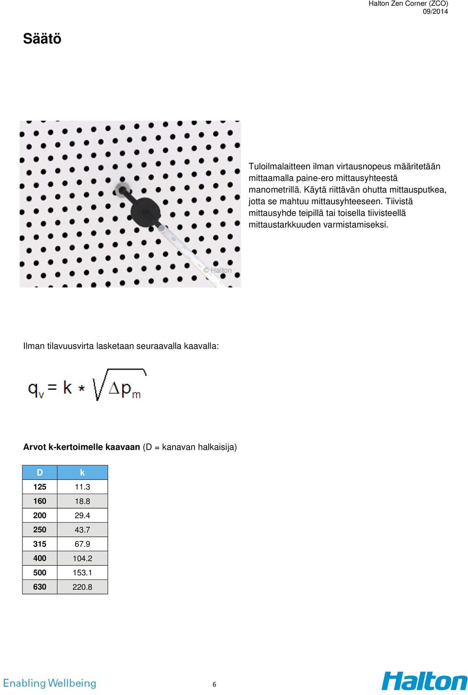 Tiivistä mittausyhde teipillä tai toisella tiivisteellä mittaustarkkuuden varmistamiseksi.