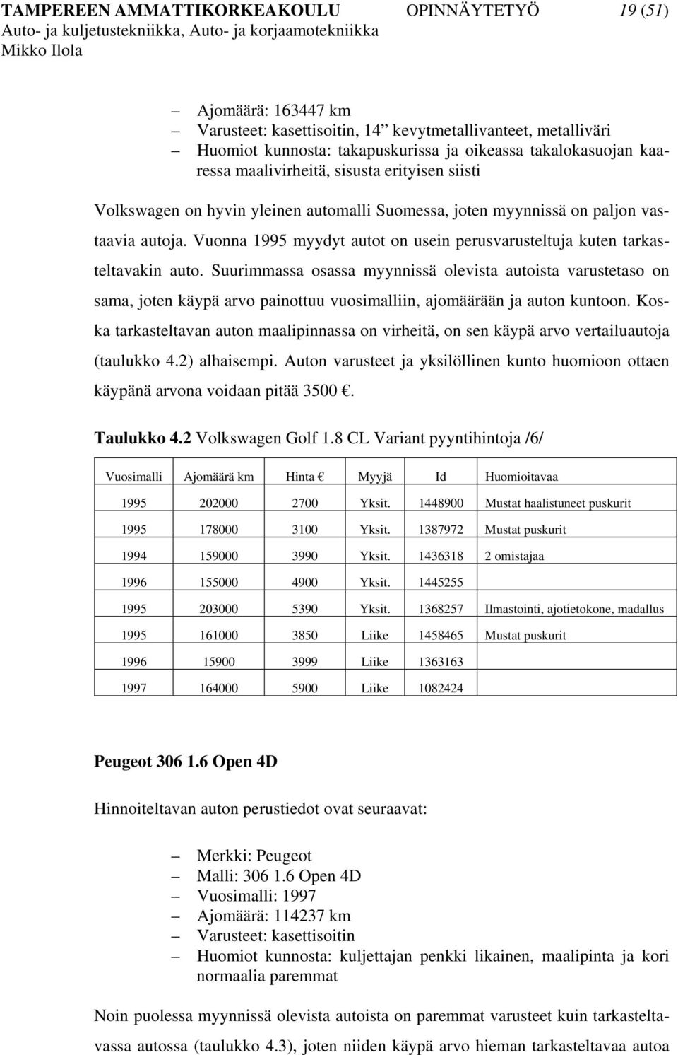 Vuonna 1995 myydyt autot on usein perusvarusteltuja kuten tarkasteltavakin auto.