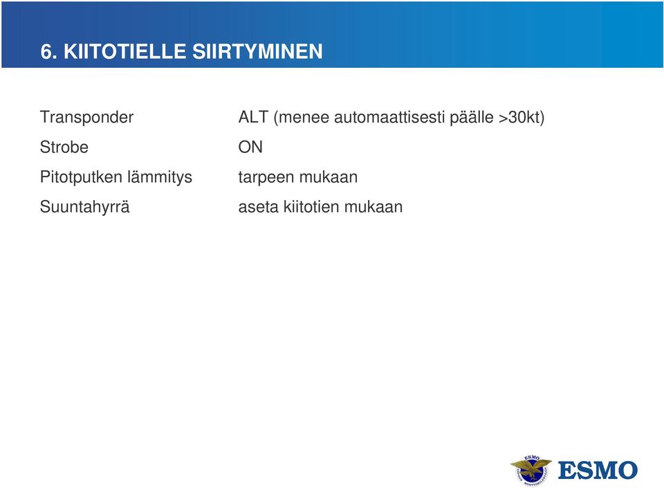 ALT (menee automaattisesti päälle