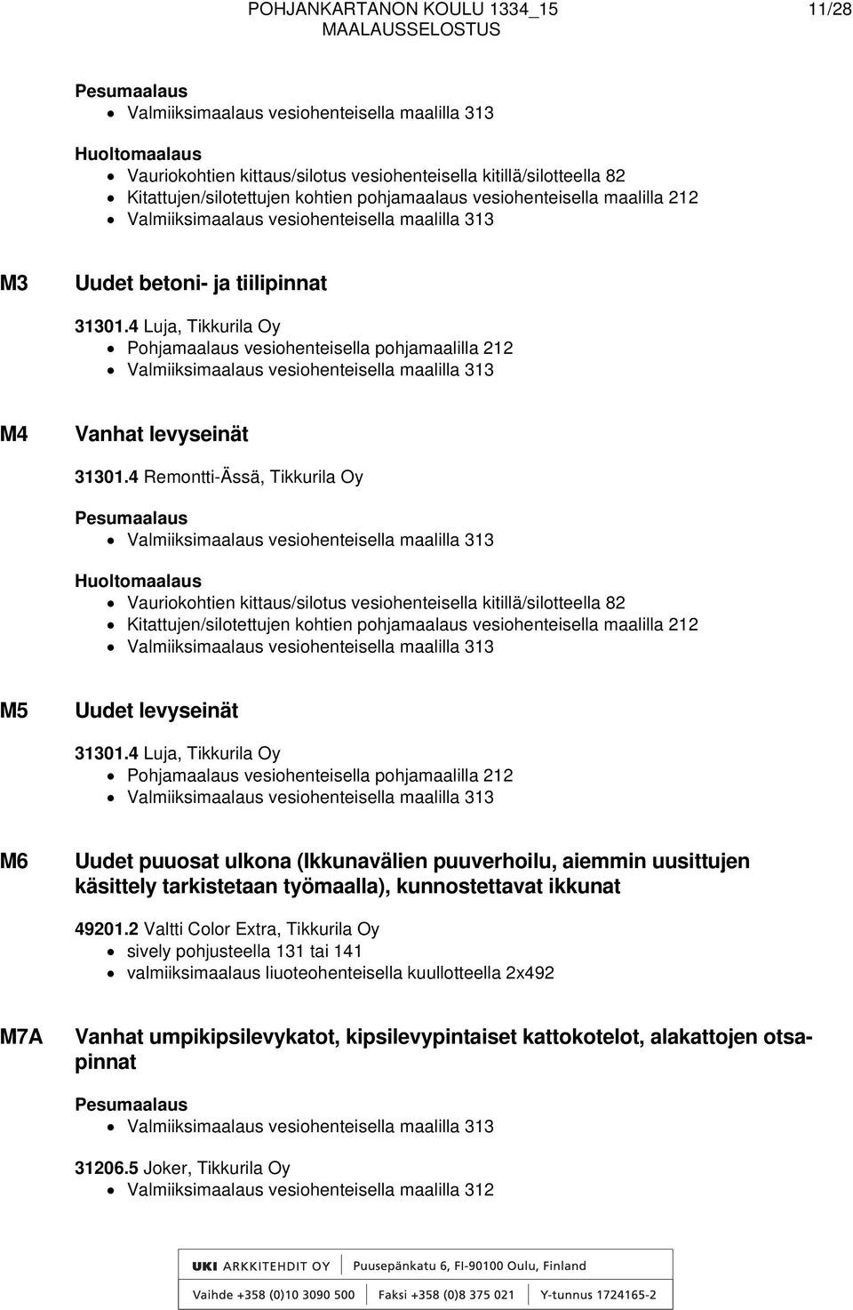 4 Remontti-Ässä, Tikkurila Oy Pesumaalaus Huoltomaalaus Vauriokohtien kittaus/silotus vesiohenteisella kitillä/silotteella 82 Kitattujen/silotettujen kohtien pohjamaalaus vesiohenteisella maalilla