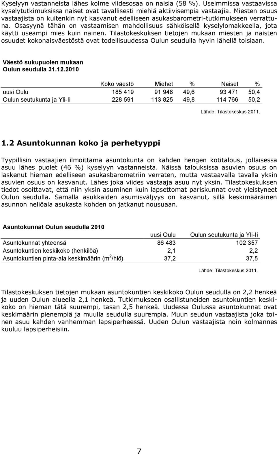 Osasyynä tähän on vastaamisen mahdollisuus sähköisellä kyselylomakkeella, jota käytti useampi mies kuin nainen.