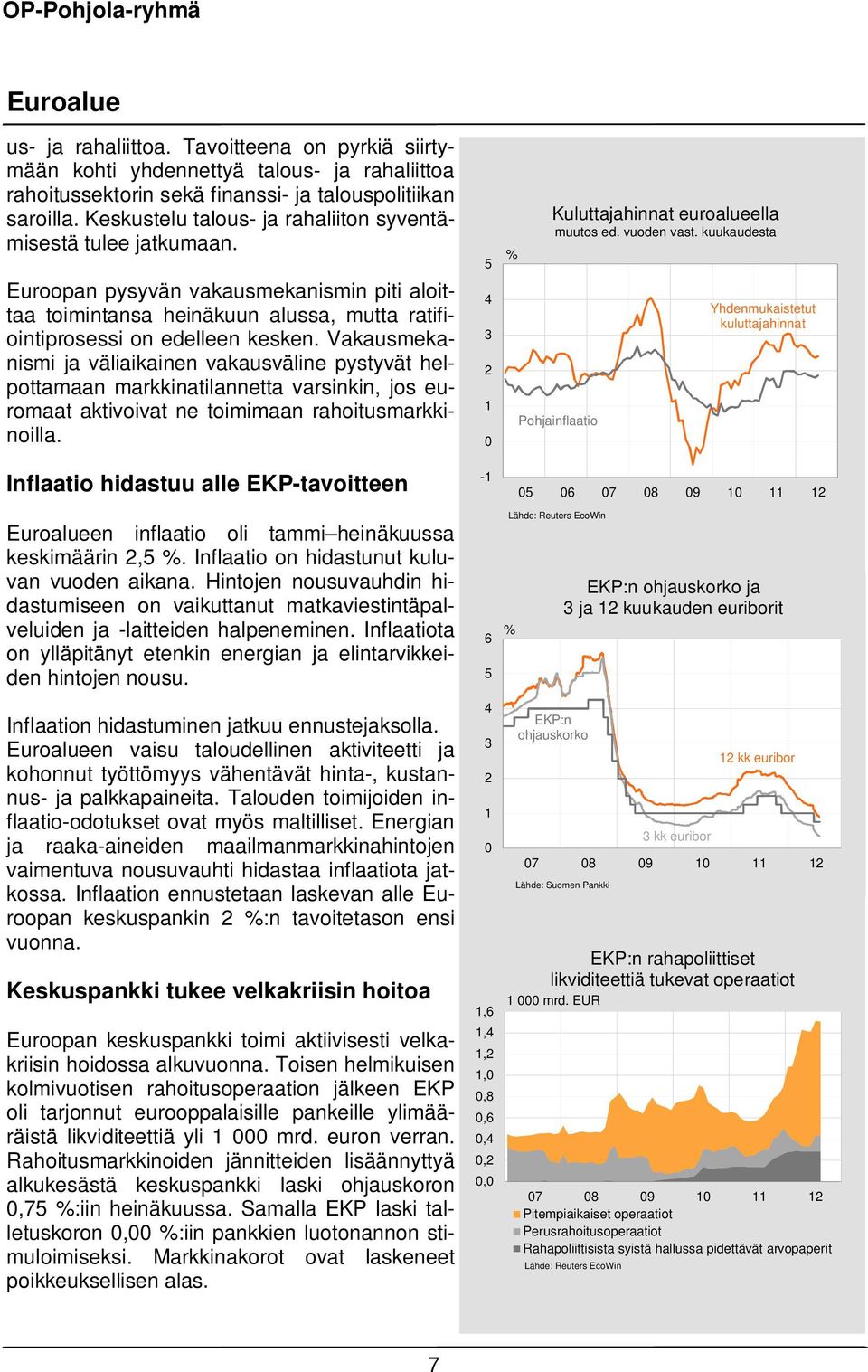 Vakausmekanismi ja väliaikainen vakausväline pystyvät helpottamaan markkinatilannetta varsinkin, jos euromaat aktivoivat ne toimimaan rahoitusmarkkinoilla.