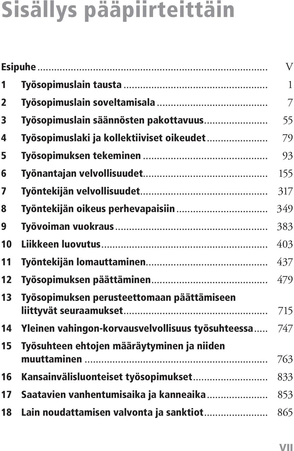 .. 403 11 Työntekijän lomauttaminen... 437 12 Työsopimuksen päättäminen... 479 13 Työsopimuksen perusteettomaan päättämiseen liittyvät seuraamukset.